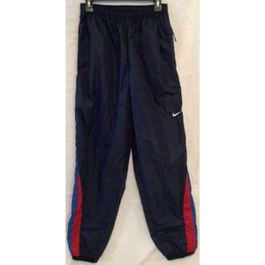 VTG Nike Pants Mens Large Blue Windbreaker Jogger Ankle Zip Track 90s Striped